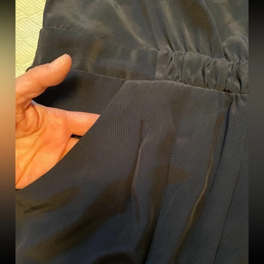BCBG off the shoulder black dress L